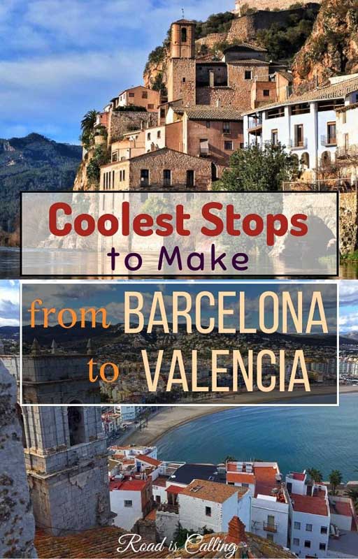 If you are visiting Barcelona and Valencia, make sure to travel between these two cities and see how much beauty lays outside. Barcelona to Valencia drive has so many spectacular cute old towns, stunning beaches, natural landmarks, cathedrals, hiking trails and much more. Don't miss them! #southspain #spainitinerary #roadtripsspain