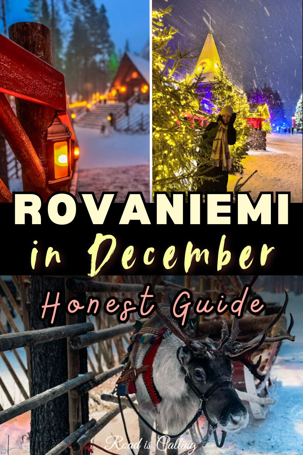 nature scenes from Rovaniemi in December with tips on how to make the most of this season