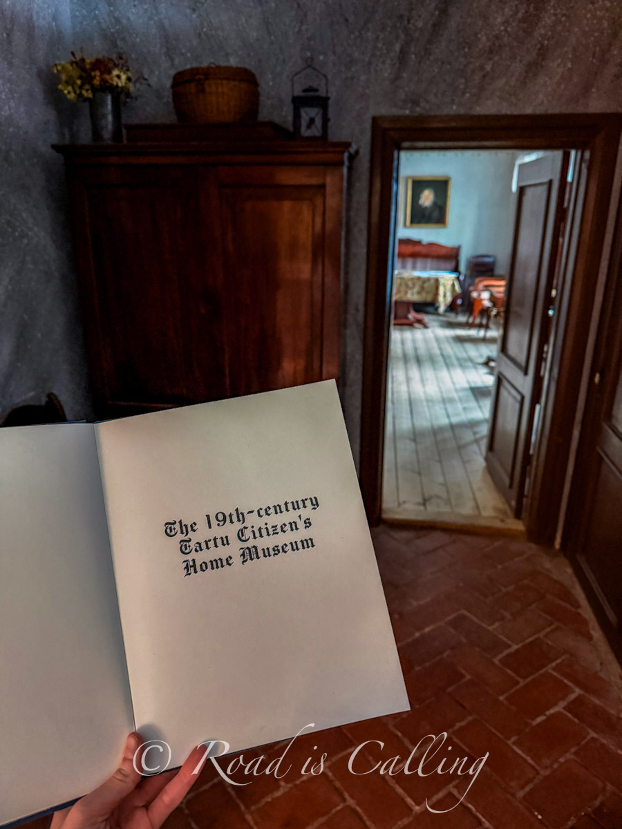 Inside the Tartu's Citizen's Home Museum with historic rooms and furniture