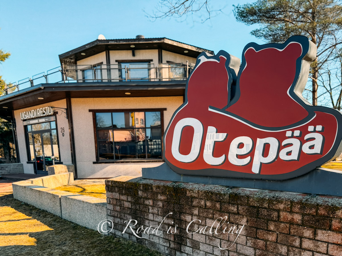 Ugandi Resto in Otepaa Estonia exterior with Otepaa sign