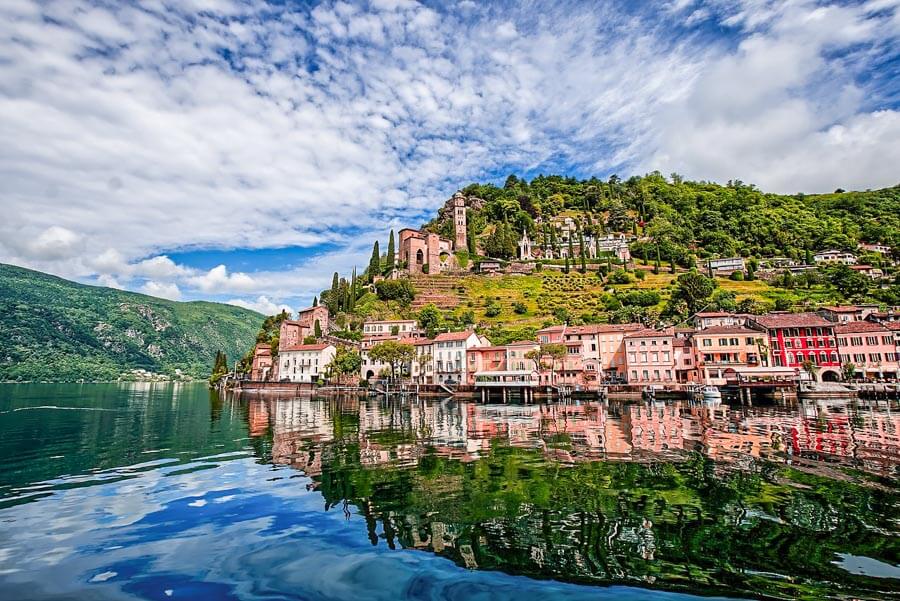 Lugano Lake in Switzerland