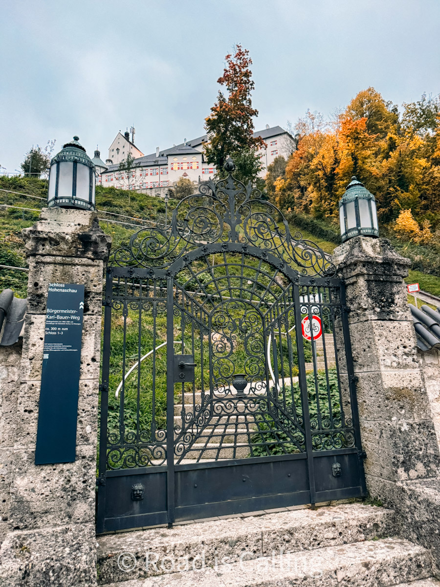gate and stairs towards Hohenaschau castle