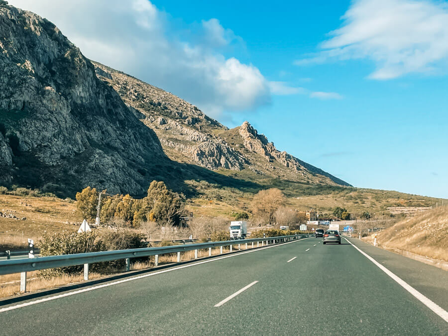 Malaga to Cordoba road by car
