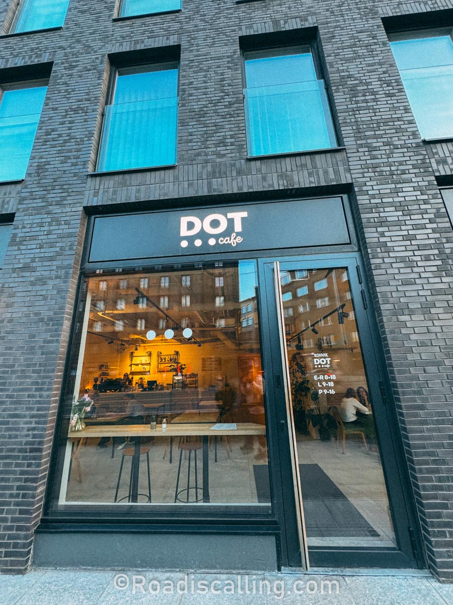 entrance to a cafe in Tallinn