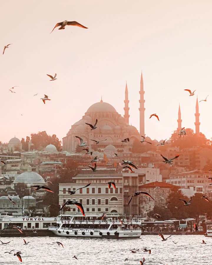 Hagia Sophia over Bosphorus 