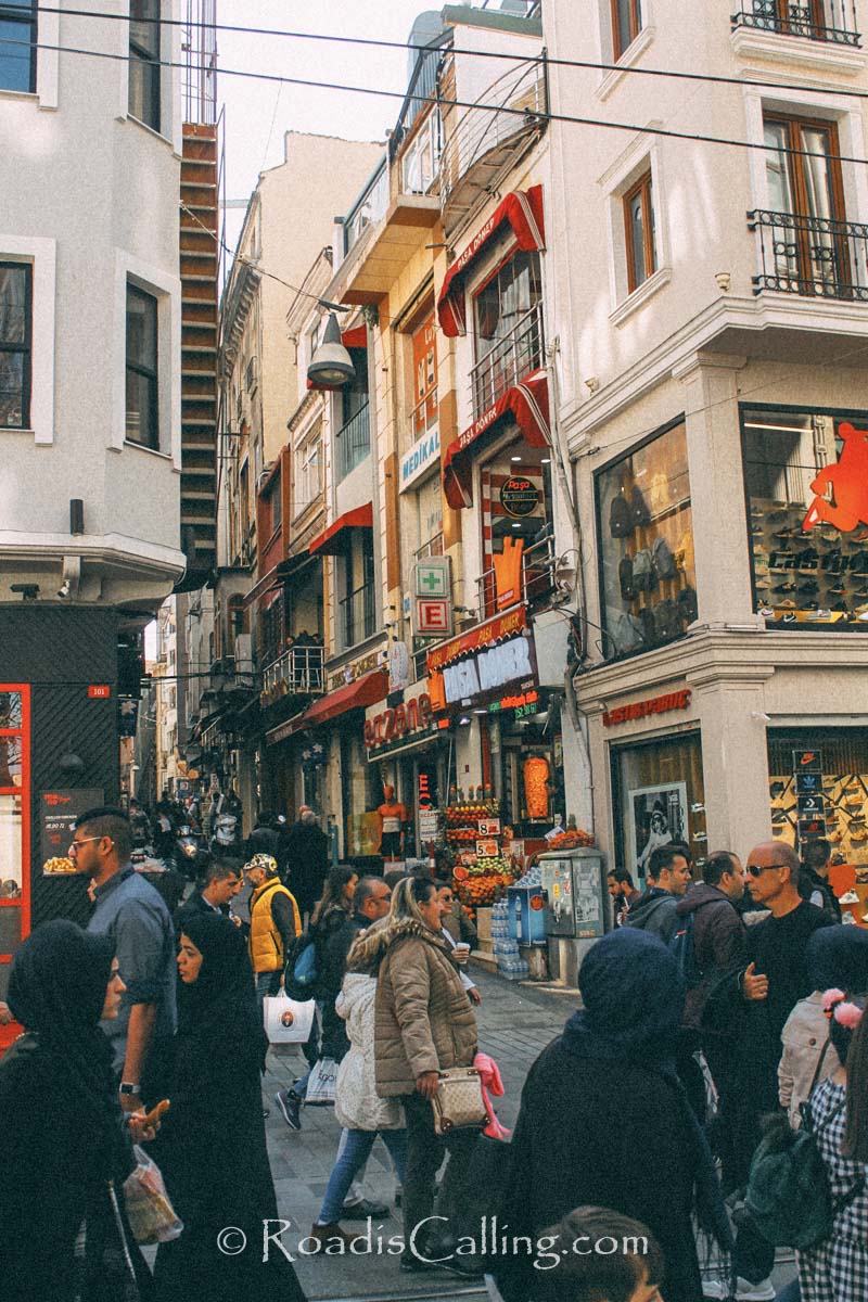 Istiklal street during the day
