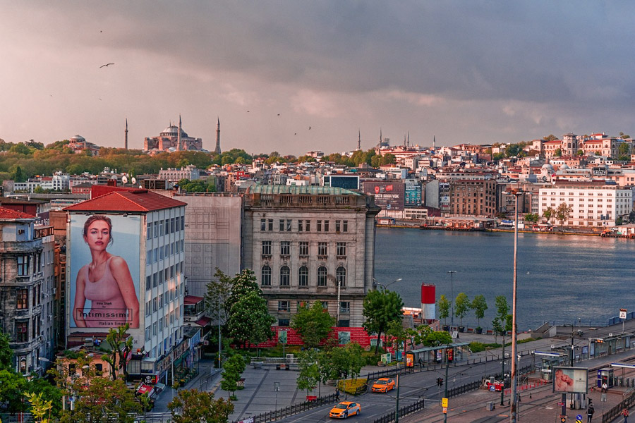 View from the hotel in Karakoy