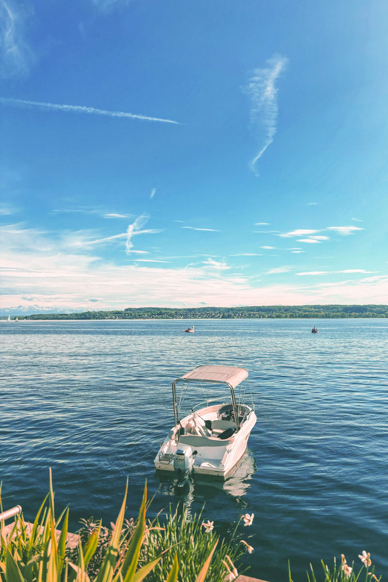 boat on a lake Superior