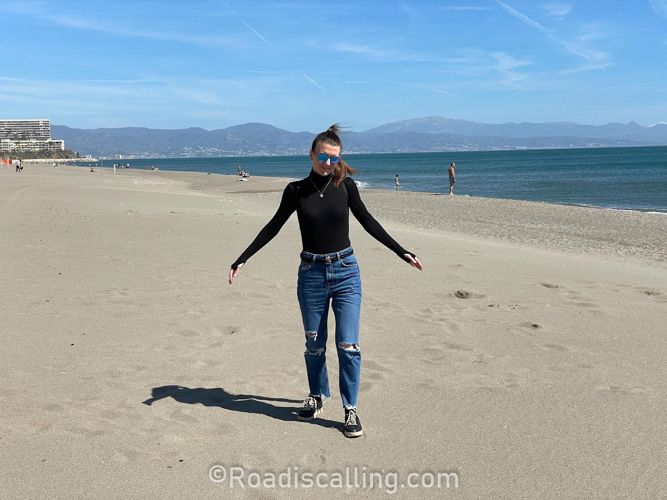 me on the beach of Malaga in December