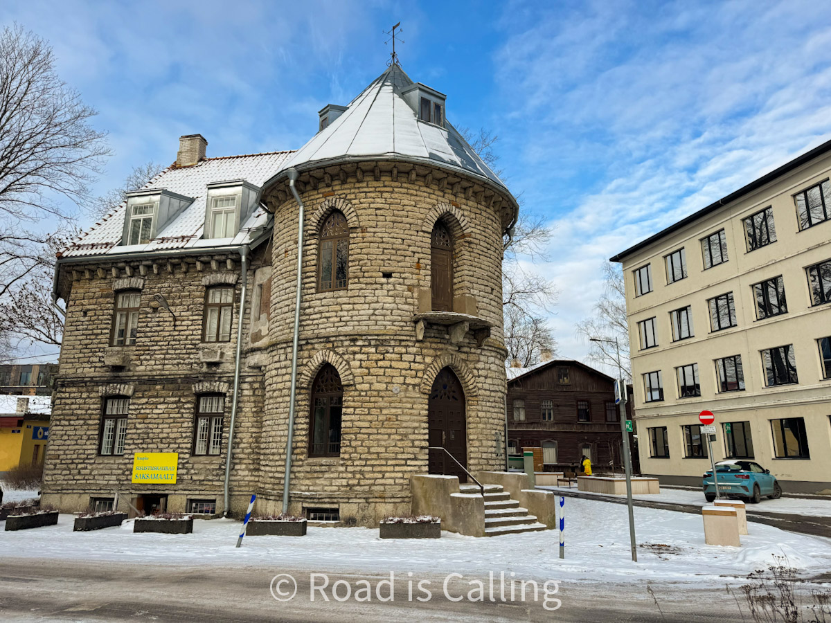 castle-like building an Soviet-like house in Nomme neighborhood