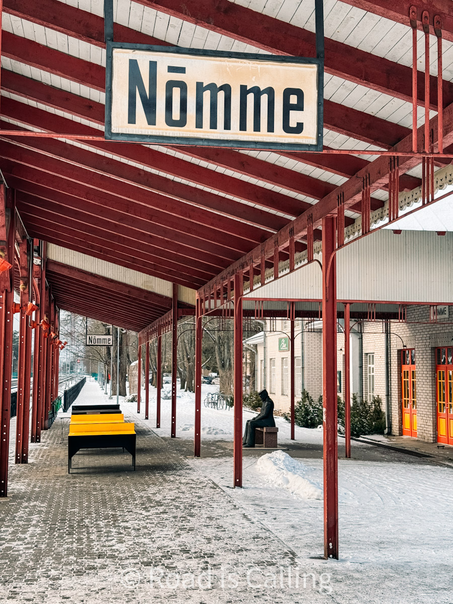 Nomme train station, residential neighborhood in Tallinn outside city center