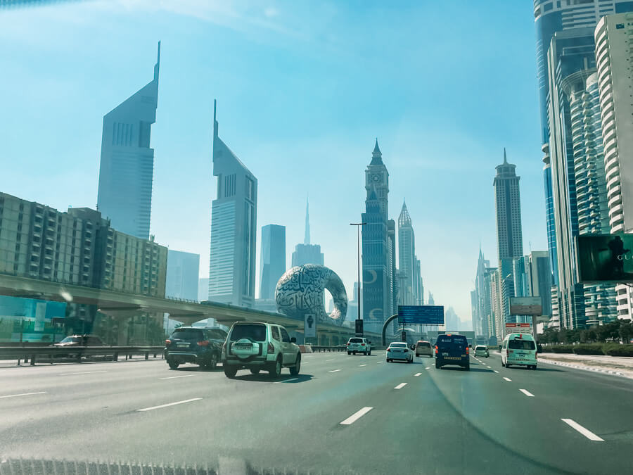 driving in Dubai on Sheikh Zayed Road