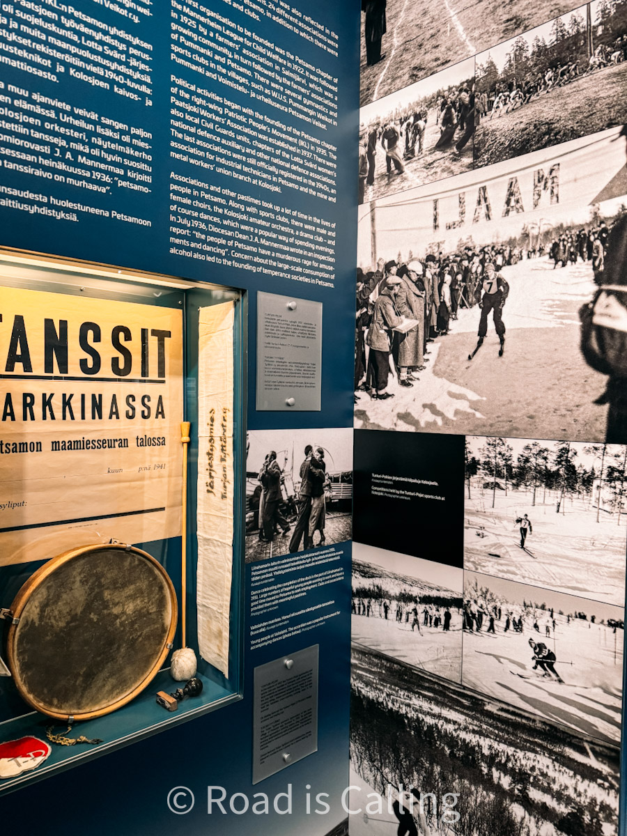 exhibit in arktikum museum in December showing life of locals in the area