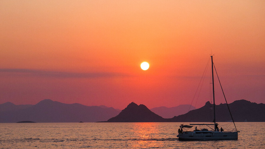 sunset in Bodrum, Turkey 