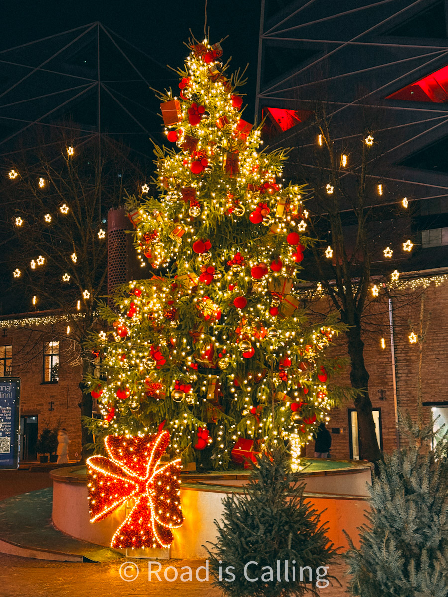 decorated Christmas tree in Rotermanni kvartal