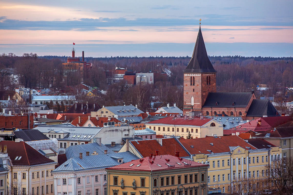 view of Tartu old town from above