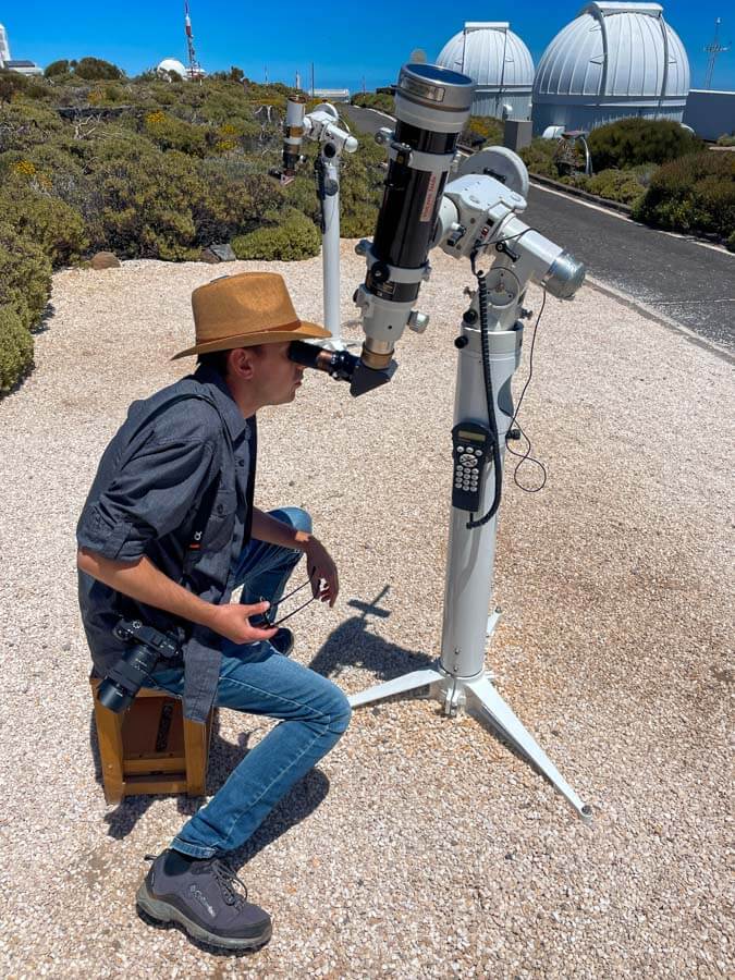 on a tour to Teide observatory