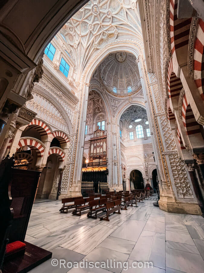 cathedral in Cordoba from inside