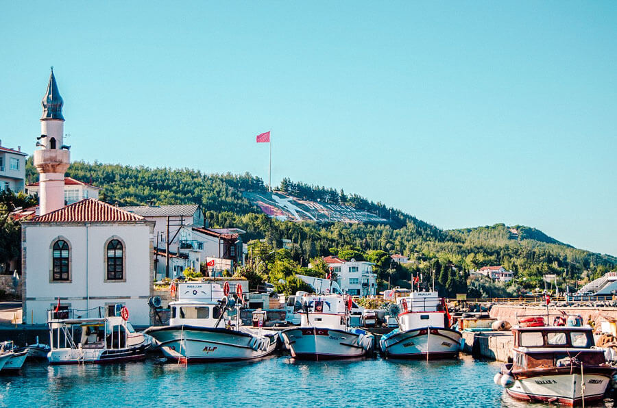 beautiful city in Turkey on the sea