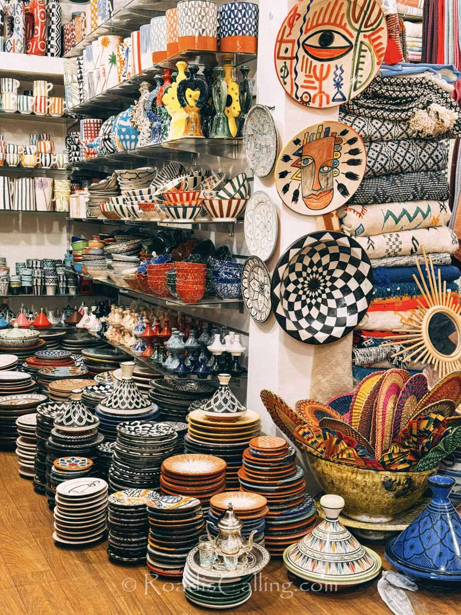 Zahra shop ceramics in Medina