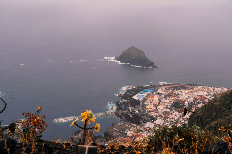 Garachico town in Tenerife from above