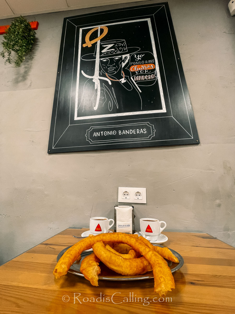 eating Andalusian churros