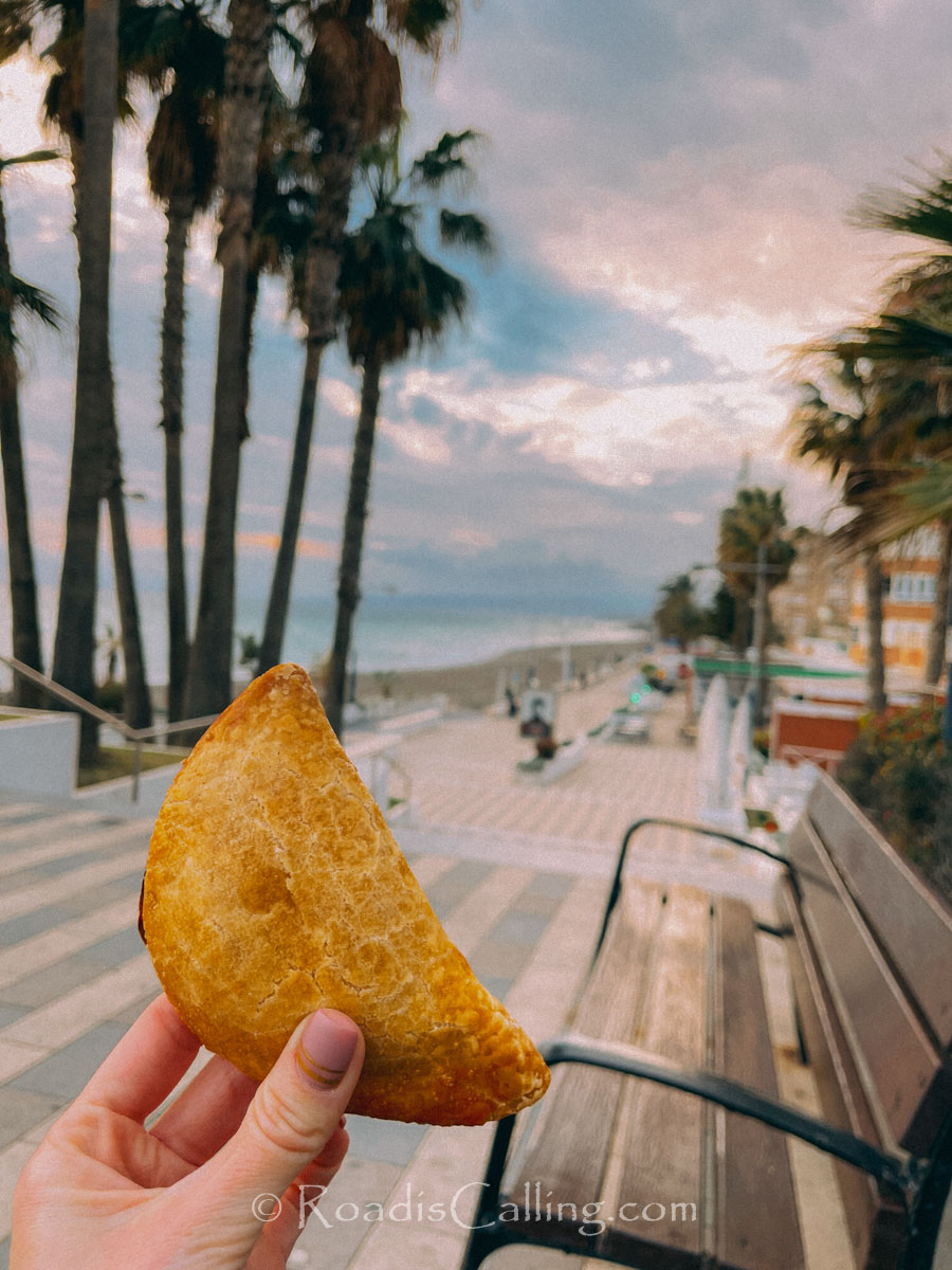 eating empanada in Torox