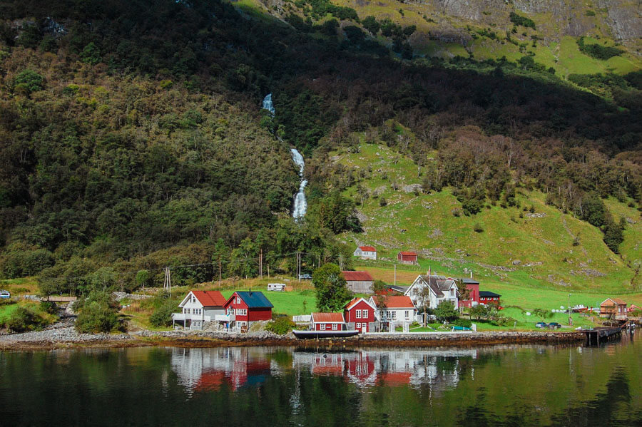 small fjord village in western Norway visited on a day trip from Bergen