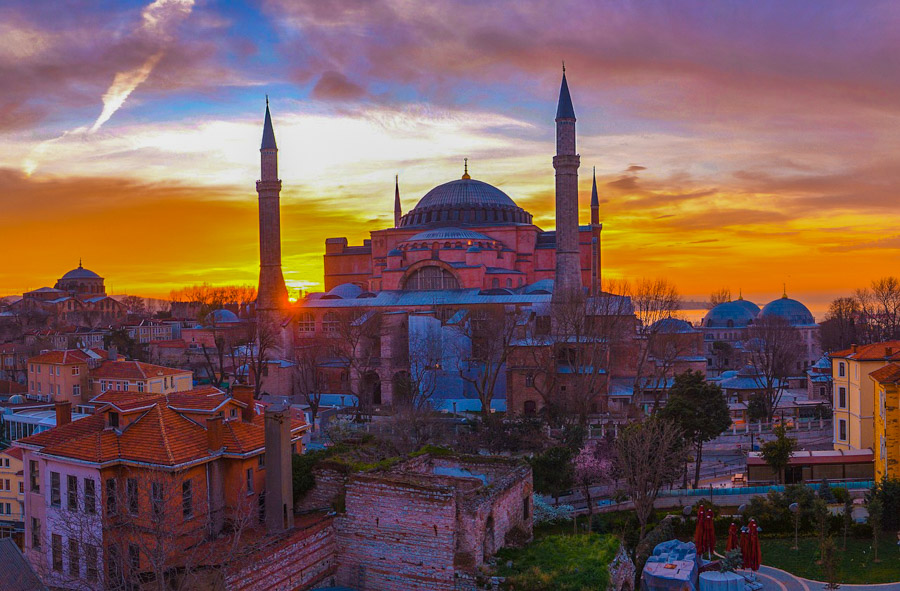 sunset in Istanbul