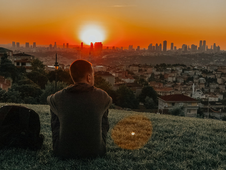 Istanbul sunset from Camlica Hill