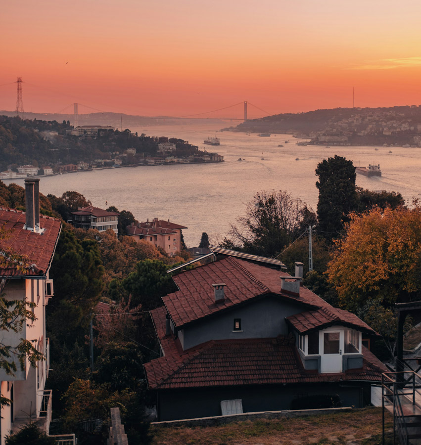 sunset over Bosphorus