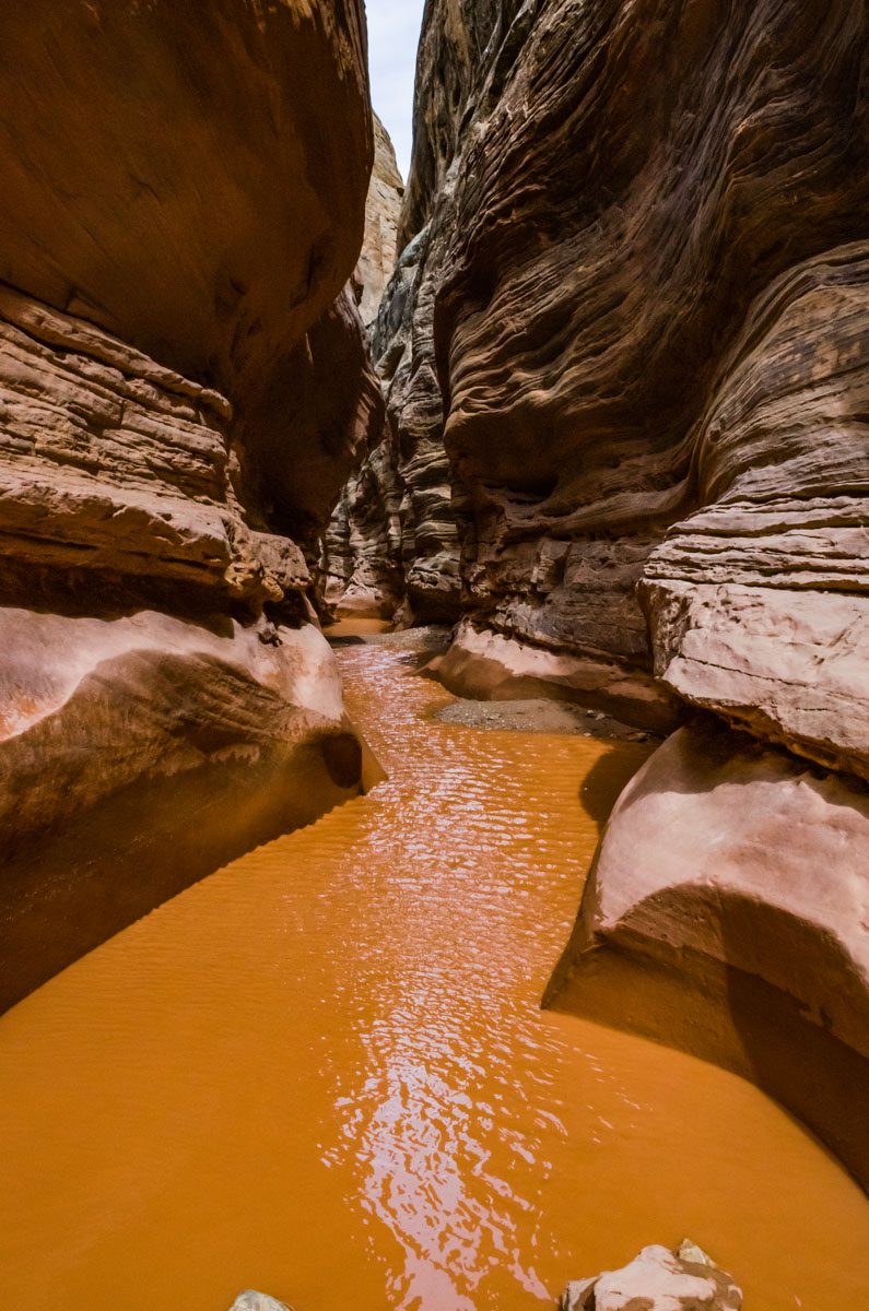 river flowing through a very cool hidden canyon in Utah
