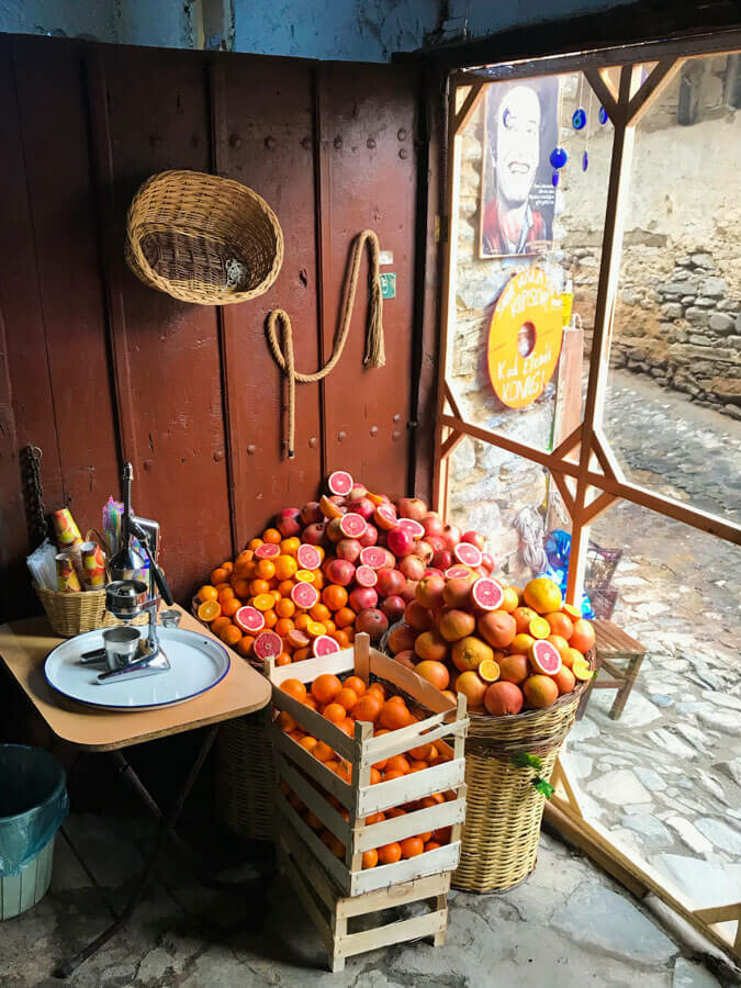 old Turkish fruit shop near Istanbul